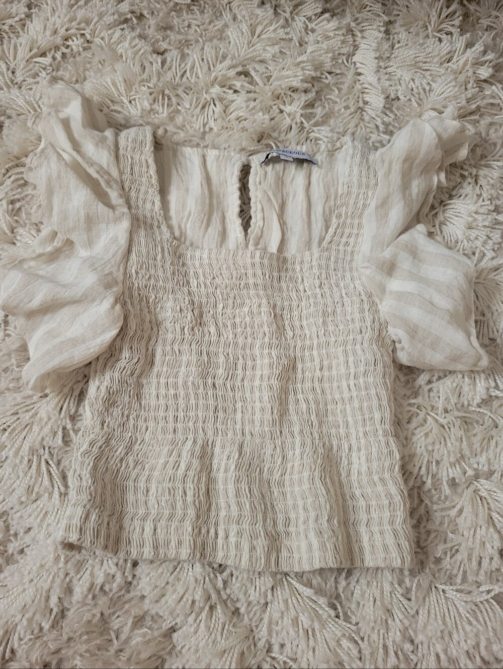 Olivaceous Linen Cropped Top